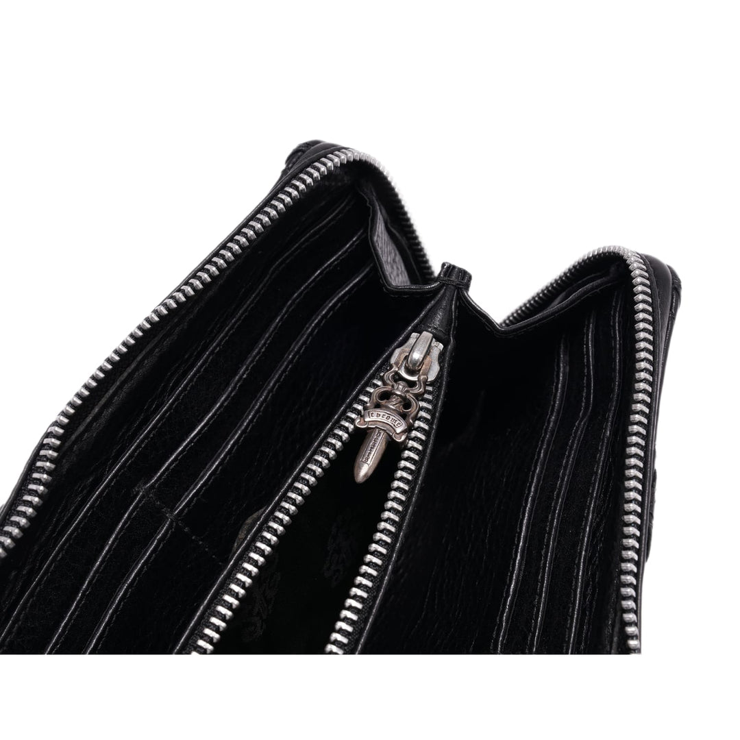 CHROME HEARTS 'QUILTED CEMETERY CROSS' LONG WALLET