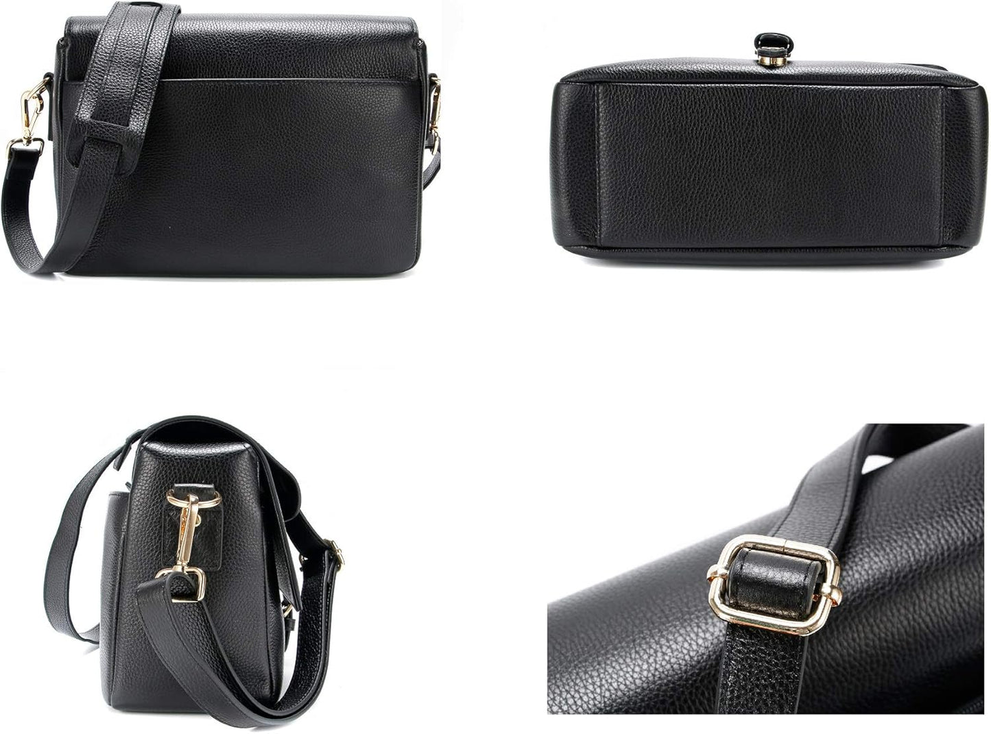 DSLR Camera Bag, Meliae Women's Stylish Premium Leather Messenger Crossbody Camera Case for Travel Canon Nikon Sony Olympus DSLR Mirrorless