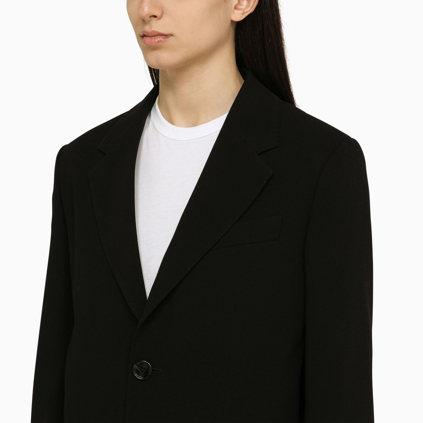 Ami Paris ウールのアミパリブラックシングル胸ジャケット - Image 4