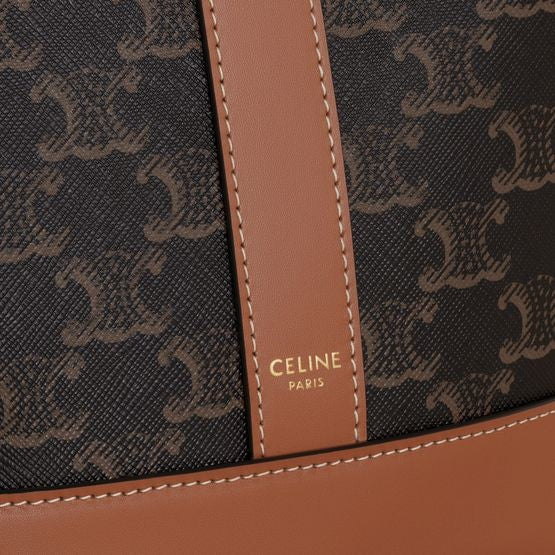 CELINE Small bucket in Triomphe canvas and calfskin - Image 4