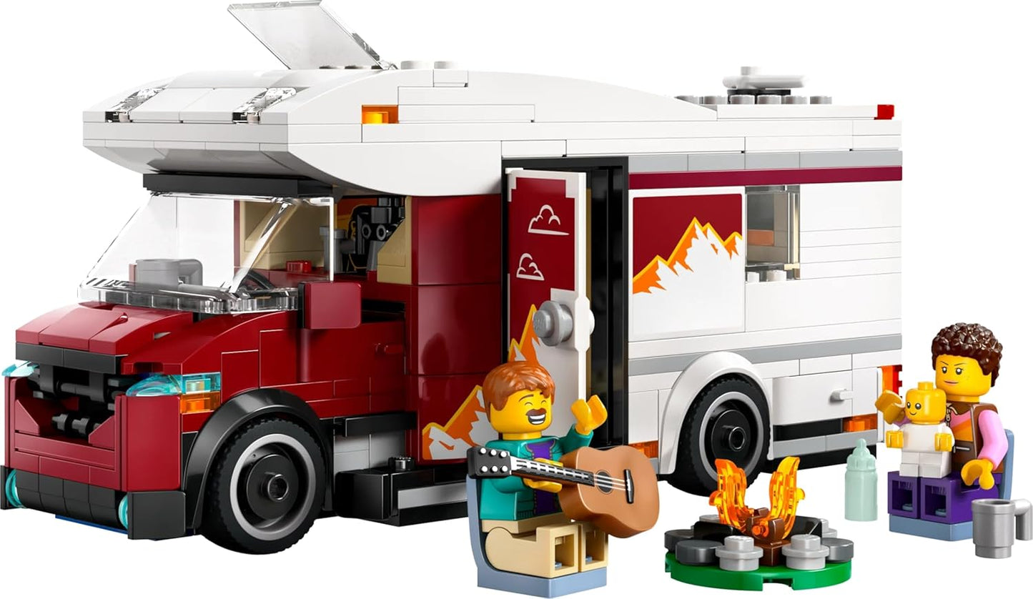 LEGO City Holiday Camper Van Toy, Building Blocks, Educational Toy, Present, Birthday Gift, For Boys, Girls, Children, 6, 7, 8, 9 Years, Vehicle, Car, Model Car 60454