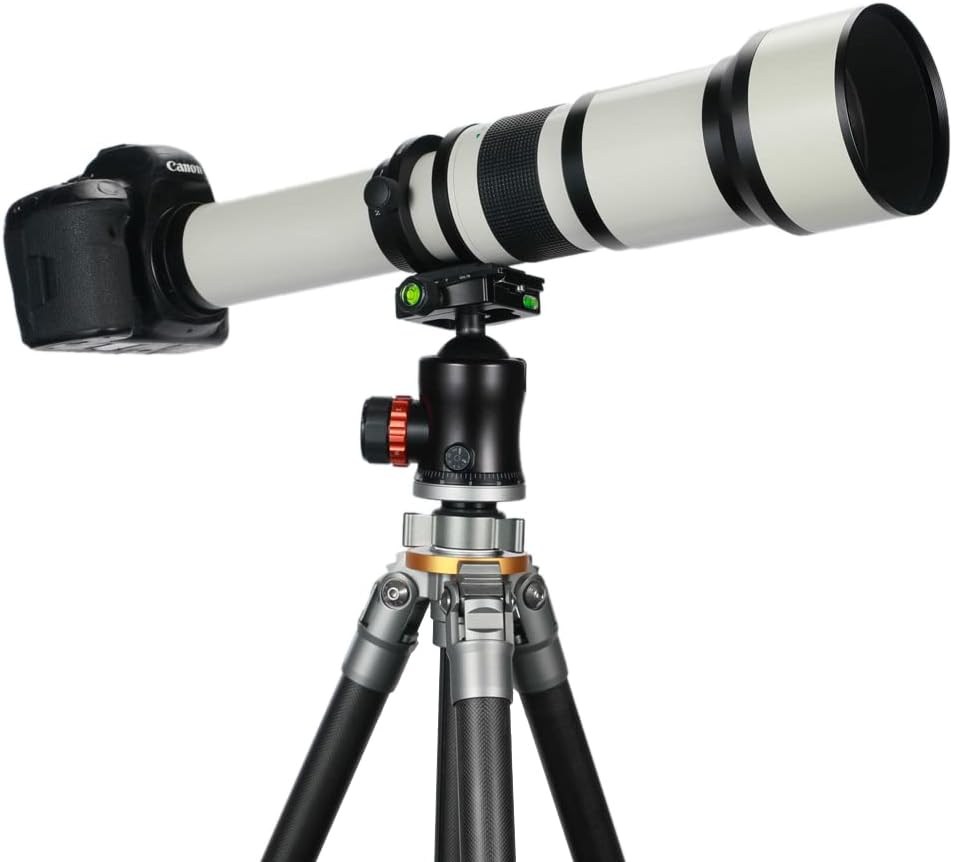 JINTU 650-1300mm PRO F8.0-16 Super Telephoto Zoom Lens for Nikon D3200 D3100 D3400 D5500 D5600 D5400 D5300 D5100 D5200 D7200 D7500 Digital For SLR manual focus Includes carry bag