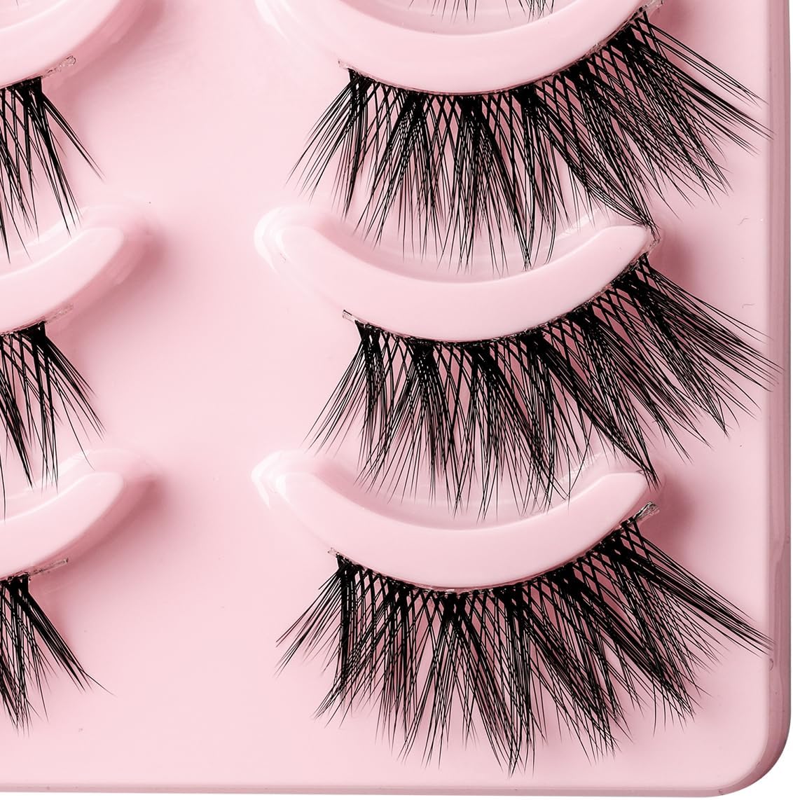 5 Pairs 3D Short Mink Eyelashes Ultra Thick Stage Makeup Natural False Eyelashes Long Eyelashes Extension False Eyelashes Handmade (1002)