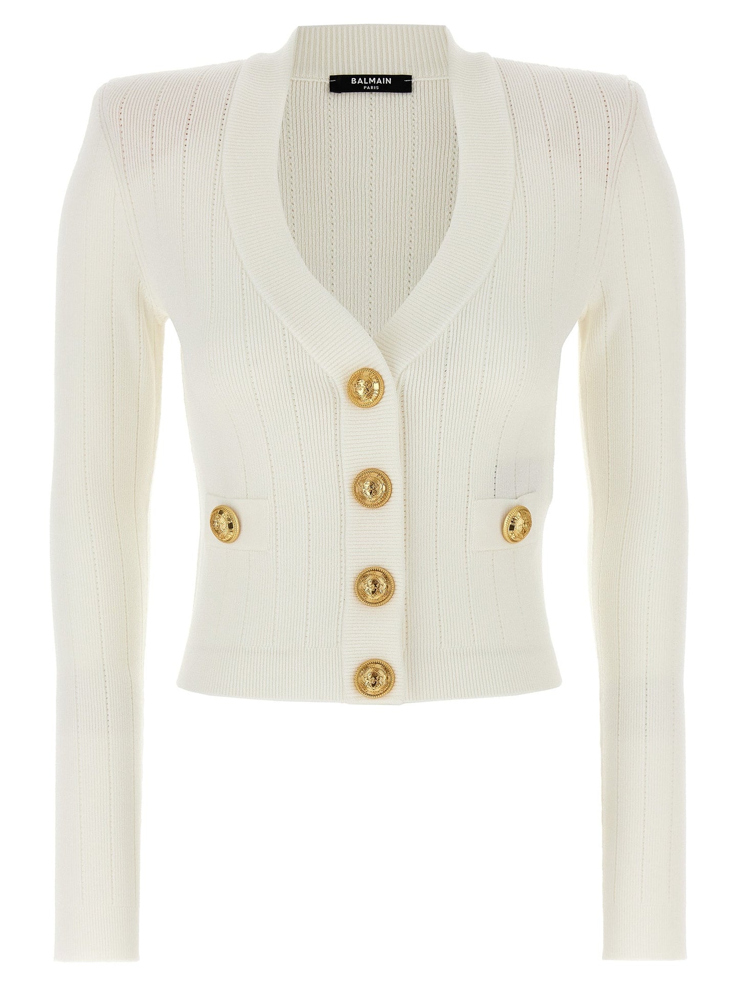 Balmainロゴボタンカーディガン - Image 4