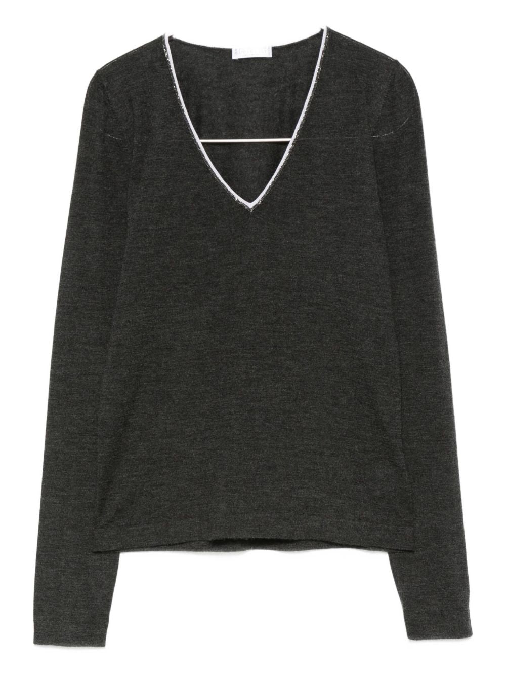 Brunello Cucinelli CashmereとSilk V Necked Seater - Image 4