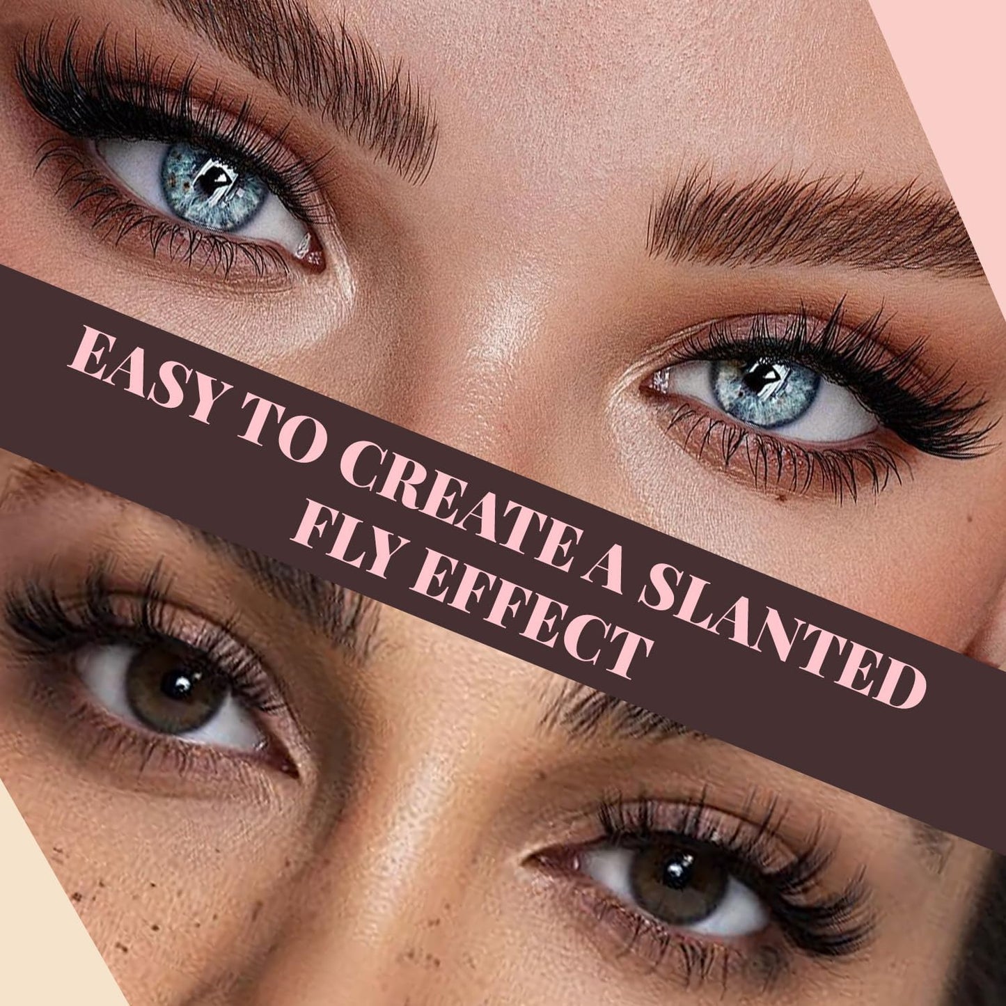 BOROLA 5 Pairs Fox Eye False Eyelashes, 3D Volume Angled Up Flying Grash, Fluffy Thick Curl Eyelashes, Strip Lashes for Stage Cosplay Girls Group Makeup (Style B)