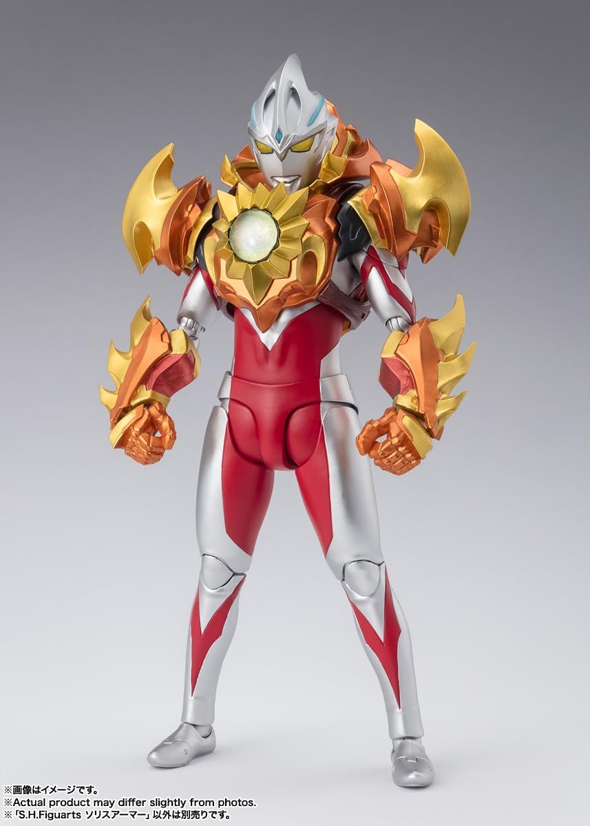 BANDAI SPIRITS S.H. Figuarts Ultraman Arc Solis Armor, Approx. 5.9 inches (150 mm), PVC & ABS, Pre-painted Action Figure