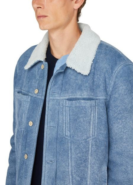 LOEWE シアリングカラー付き デニムジャケット - Image 4