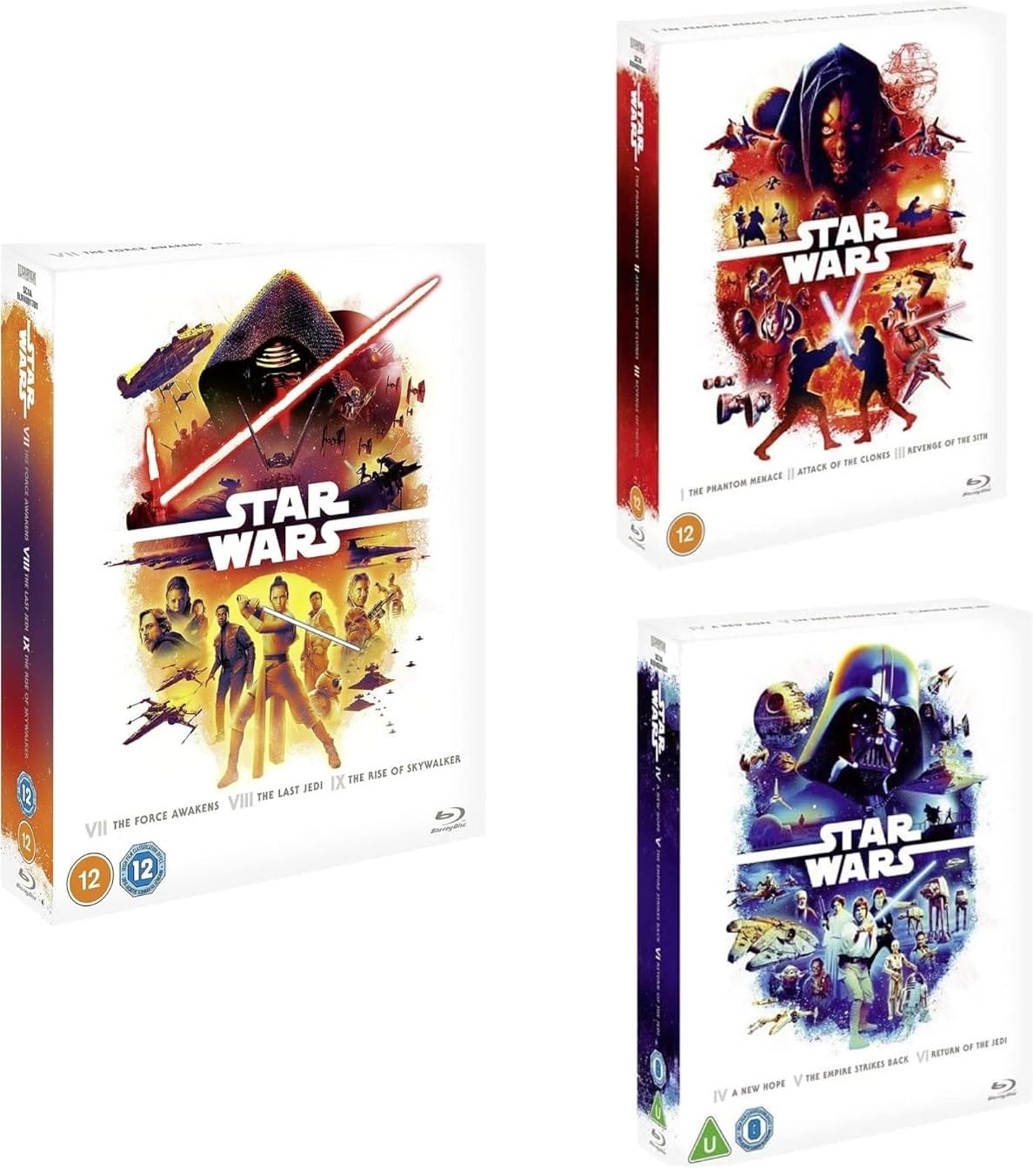 Star Wars 1-9 Complete Movie Collection Bundle (Blu-Ray, Region Free)