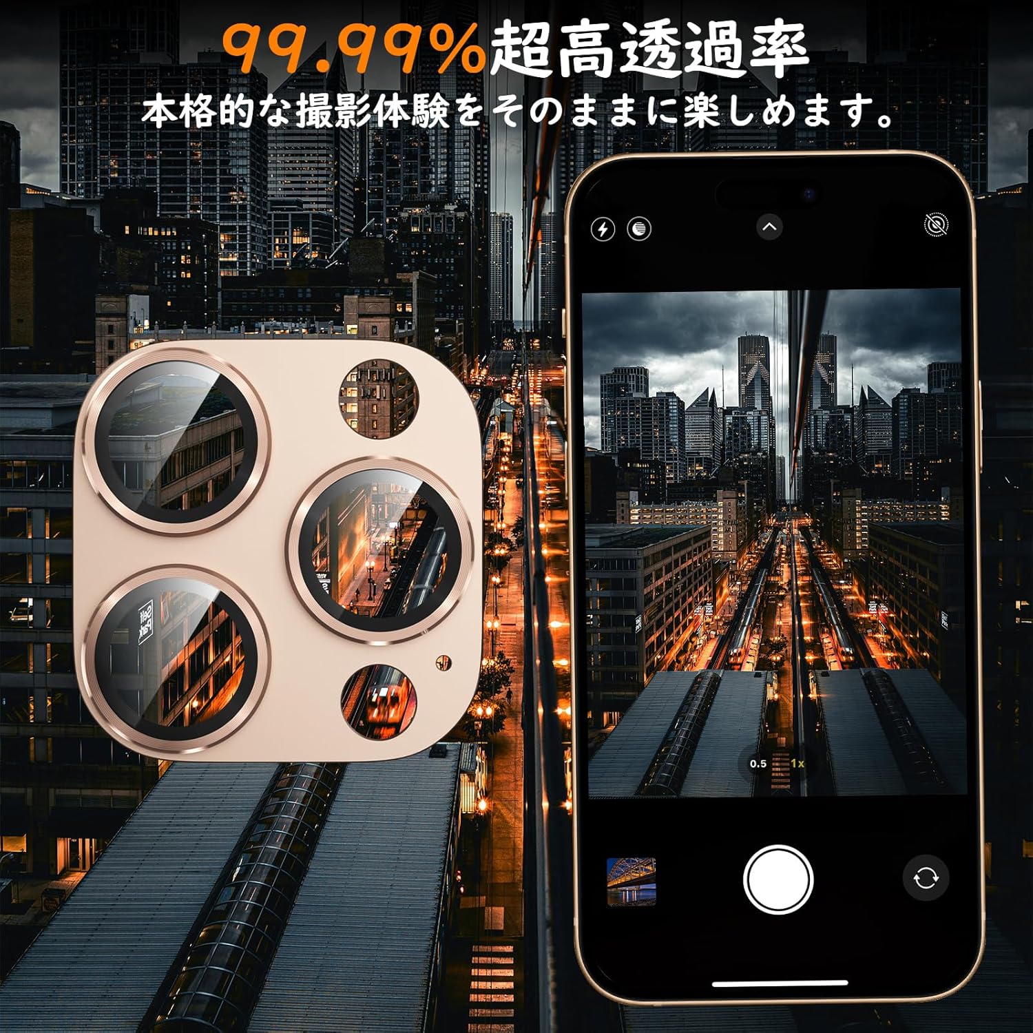 Camera Film for iPhone 16 Pro/16 Pro Max, Camera Protection, Full Protection, 9H Tempered Glass, Aluminum Alloy, iPhone 16 Pro/16 Pro Max Lens Cover, Shockproof, Over-Exposure, Black Edging, Ultra