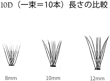 60 Bundles Mixed Fishtail Everyday Makeup Stage Recital Party False Eyelash Extensions Handmade Contact Eyelashes Volume Mink Soft C Curl Thickness 0.1 mm Length 0.03 inch (8 mm), 0.4 inch (10 mm),