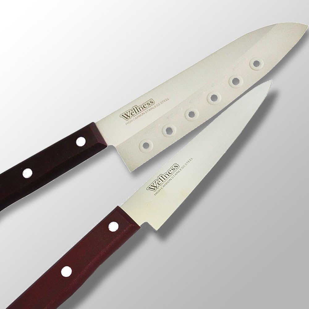 Kai Corporation AB5583 Perforated Santoku Knife, 6.5 inches (165 mm) Wellness
