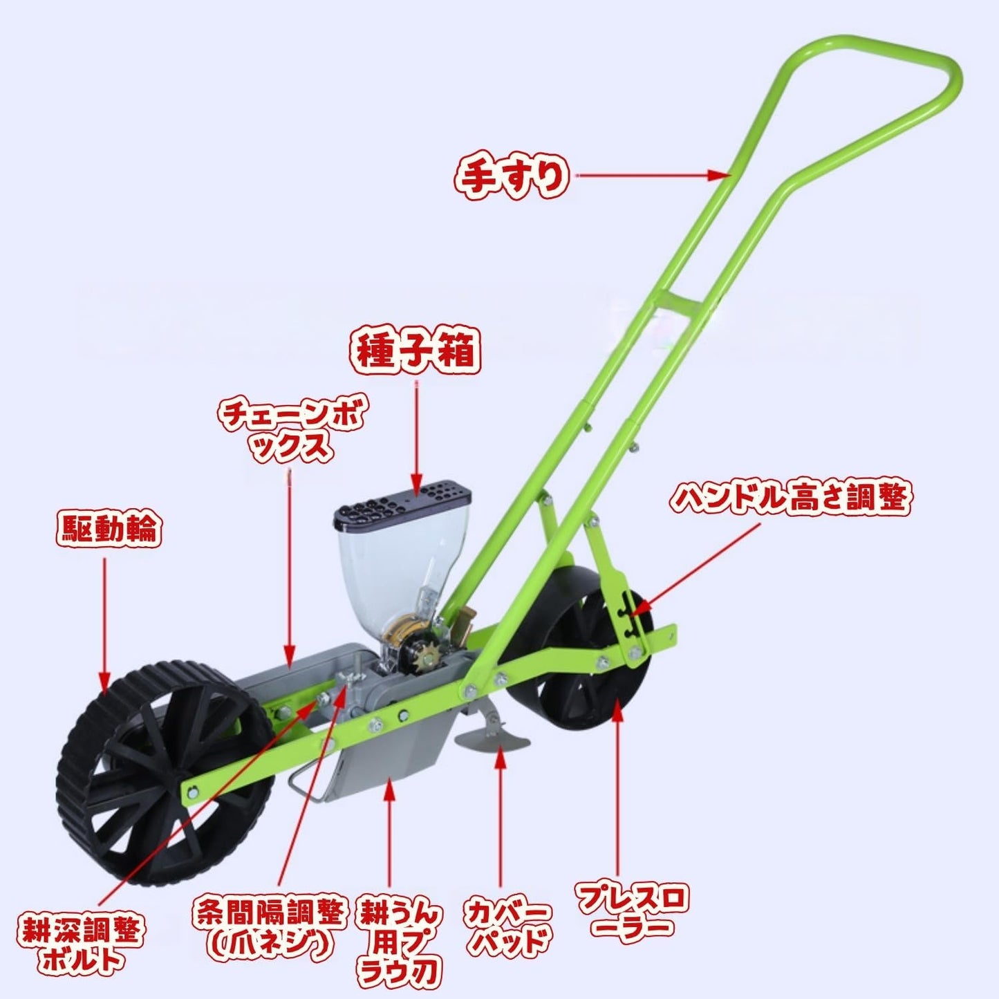 手動野菜播種機野菜 調整可能な植物間隔播種機 小型精密プランター多機能農業ツールレイプニンジン高麗人参ほうれん草キャベツ種まき機 農機具 農業機械 種まき 野菜 大根等 労力を節約 簡単に種まき 家庭菜園 (1列)