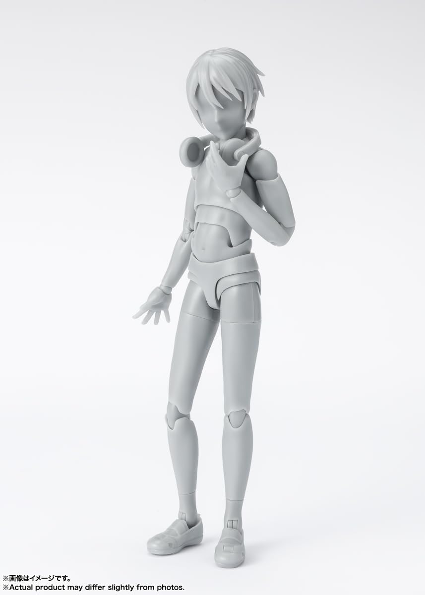 S.H. Figuarts Body-kun School Life Edition DX Set (Gray Color Ver.) Approx. 5.3 inches (135 mm), PVC & ABS Action Figure