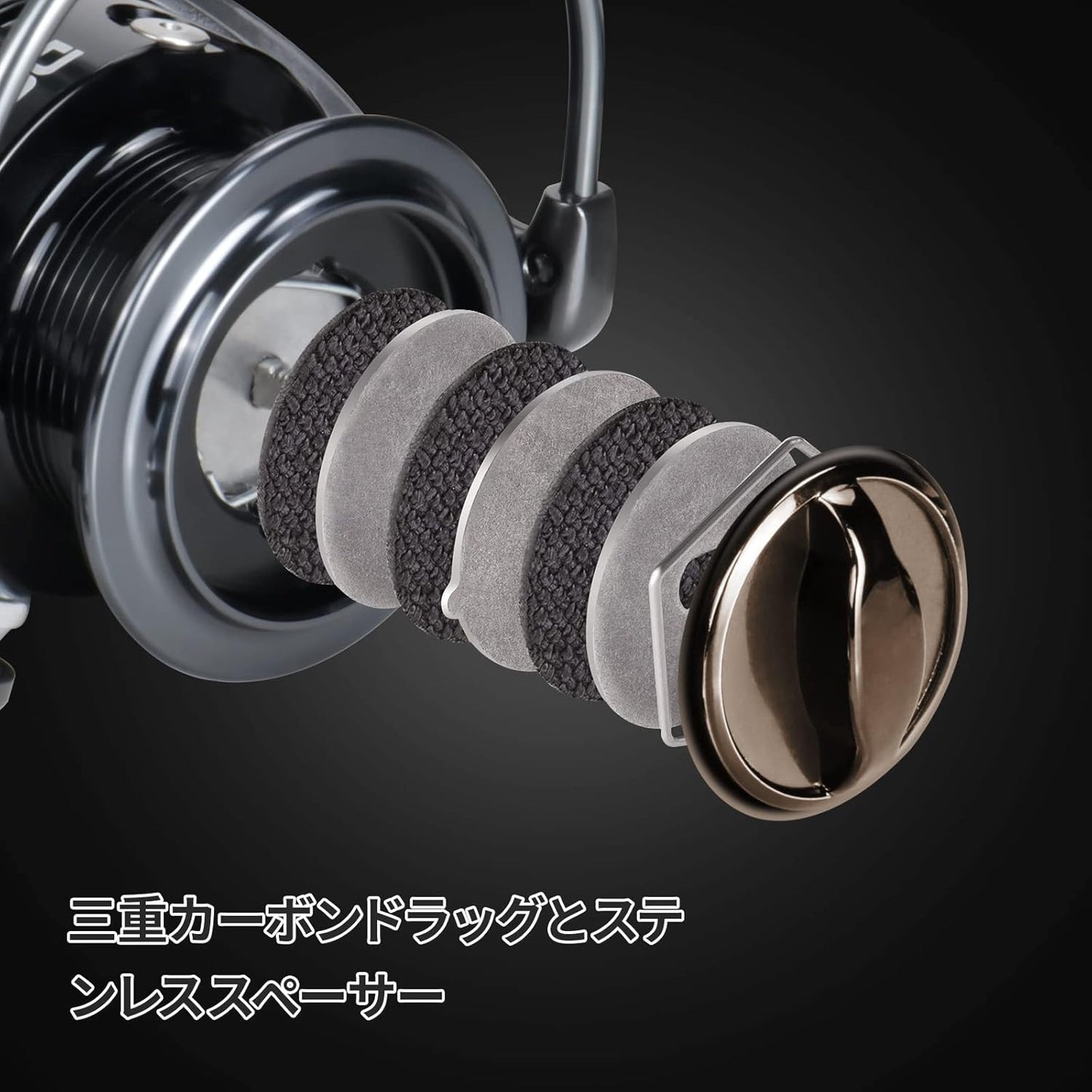 Spinning Reel, 5000/6000 #, 33.1 lbs (15 kg), Drag Force, Suitable for Sabiki, Horse Mackerel, Fisherfish, Large Blue Objects, Fishing Reel, 3+1BB, 5.2:1 Gear Ratio, Reel, Far-Throw Fishing Wheel,