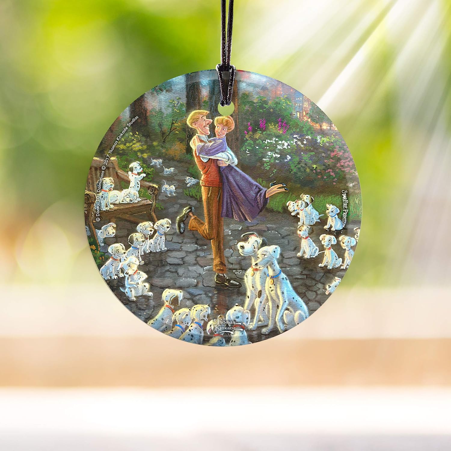 Disney - 101 Dálmatas – 3.5 pulgadas Starfire Prints colgante accesorio de impresión de vidrio – Ideal para regalar y coleccionar | Hanging glass print | Bedroom or office display | Disney fan gift