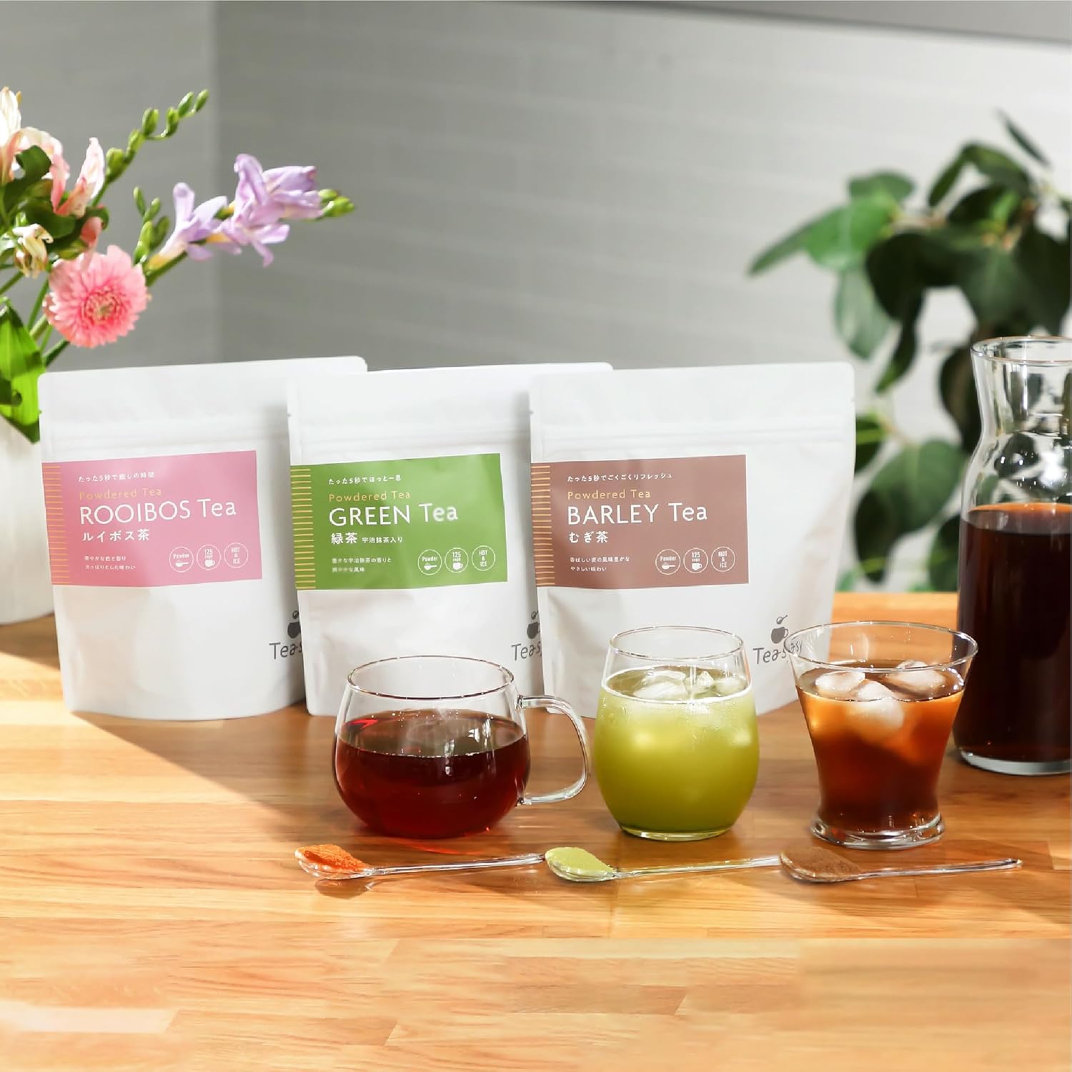 Tea-sy Powdered Green Tea Powder, 3.5 oz (100 g), Zipper Bag, Dissolves in Water, No Tea Bag Needed