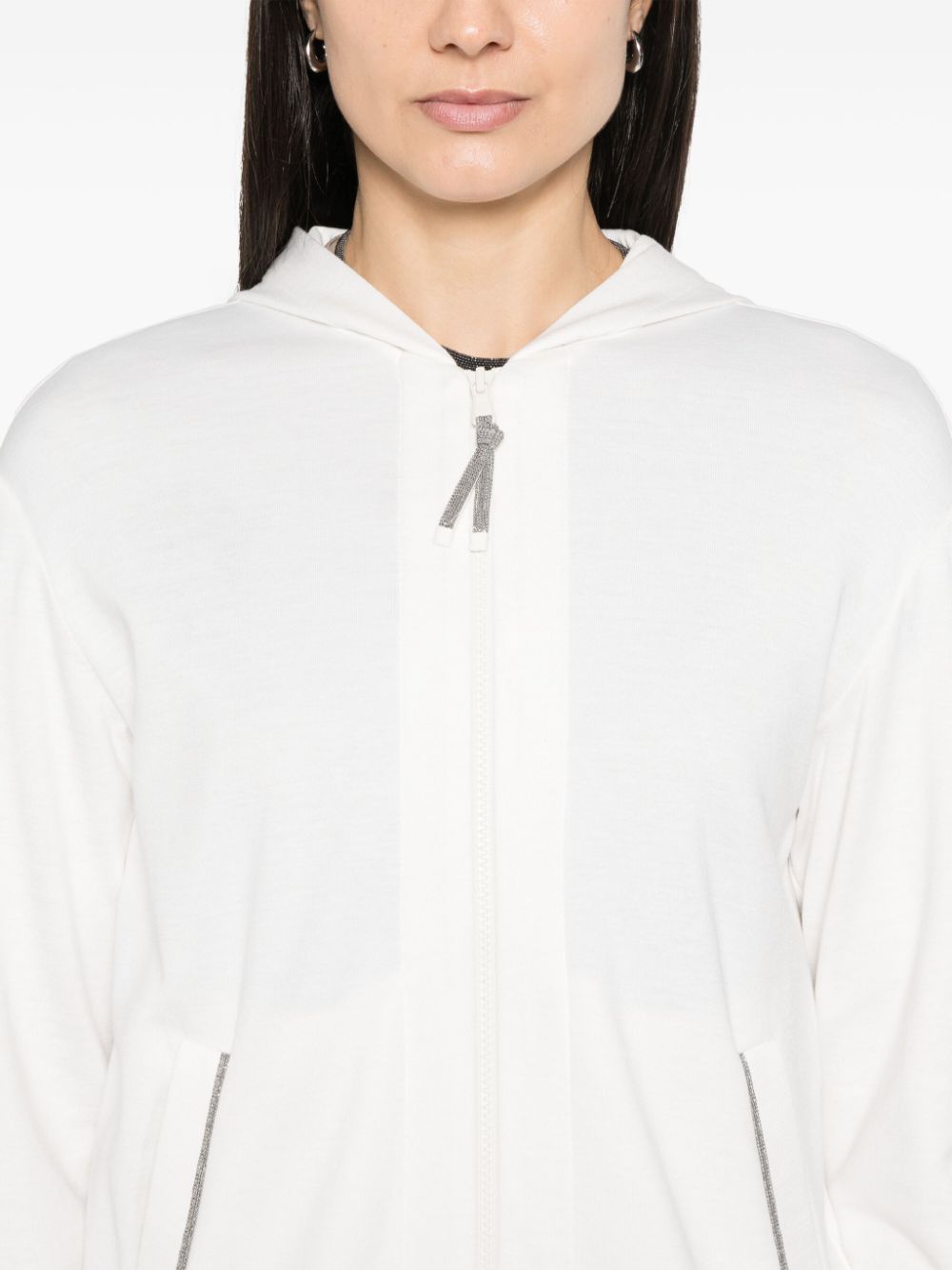 Brunello Cucinelli Cotton And Silk Blend Phoodie - Image 4