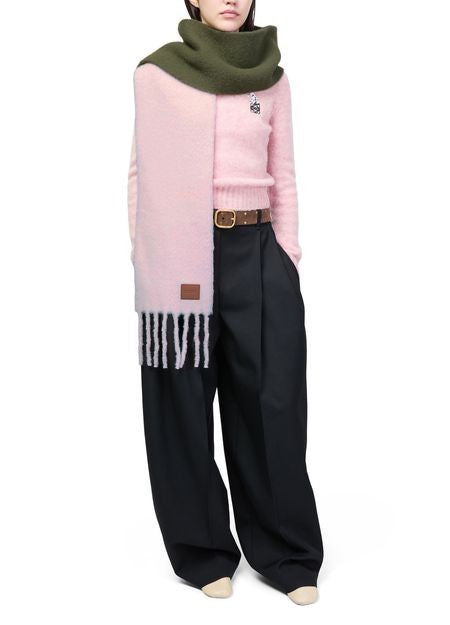 LOEWE Two-tone alpaca and wool scarf - Image 4