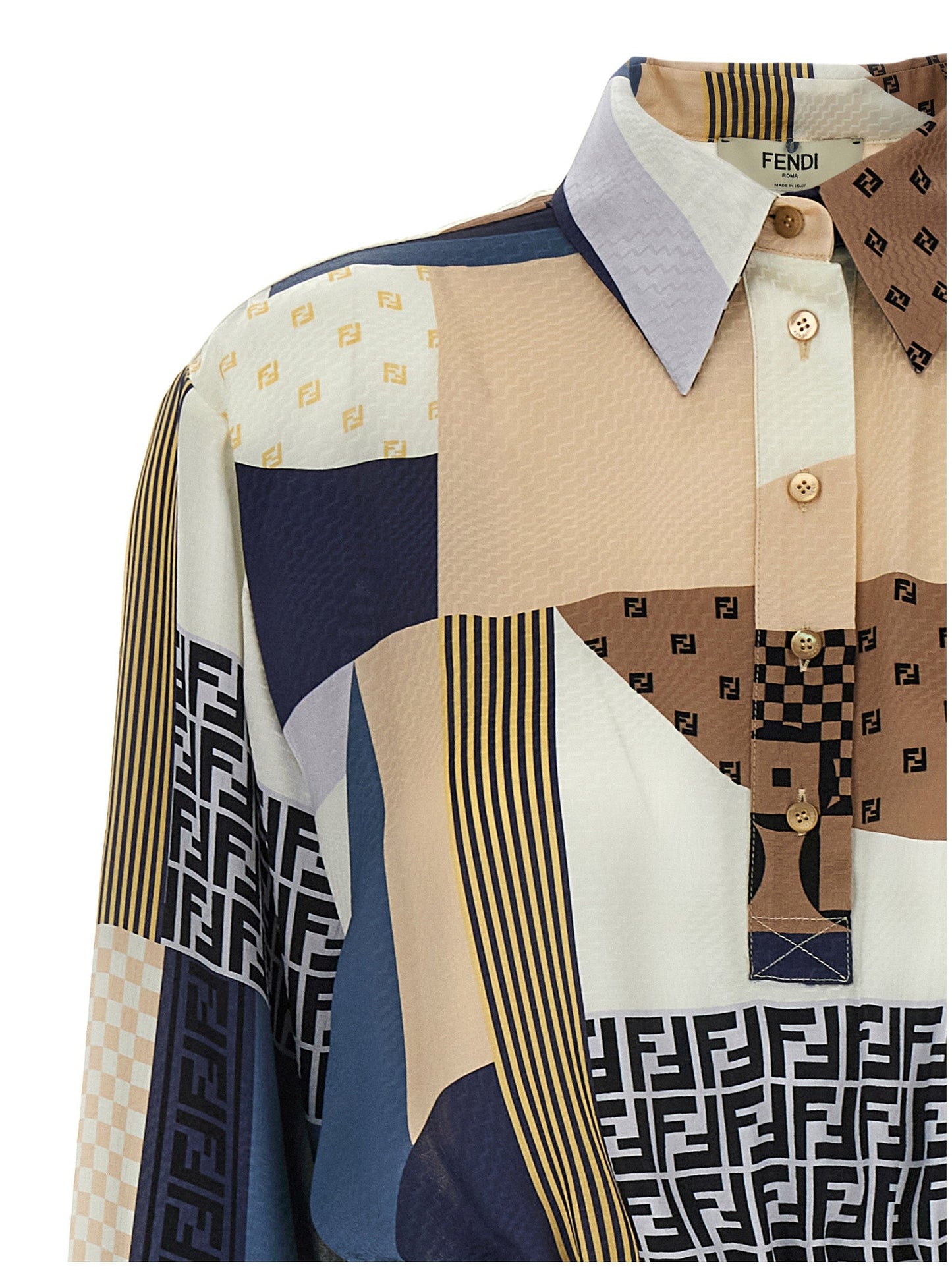 Fendi フェンディパッチワークシルクドレス - Image 4