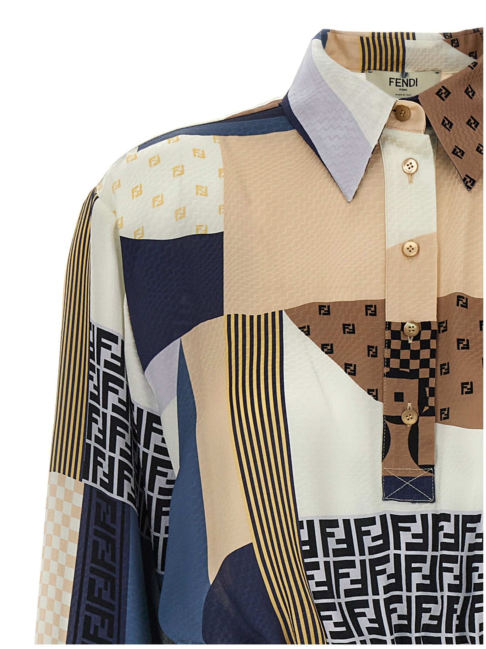 Fendi フェンディパッチワークシルクドレス - Image 4