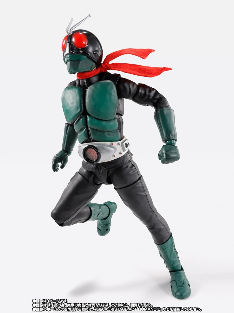 S.H. Figuarts Kamen Rider No. 1 (Sakurashima Version) Sakurajima Ver., Showa Rider Edition, Total Height Approx. 5.7 inches (145 mm), PVC & ABS & Cloth Complete Figure