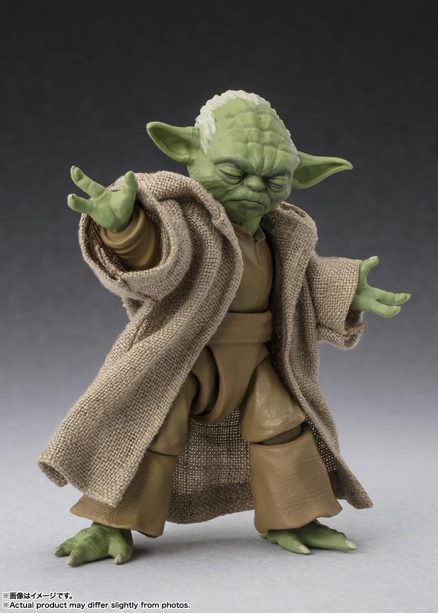 BANDAI SPIRITS S.H. Figuarts Star Wars Episode 3: Revenge of the Sith, Yoda Classic Ver., Approx. 2.8 inches (70 mm), PVC, ABS & Fabric, Pre-painted Action Figure
