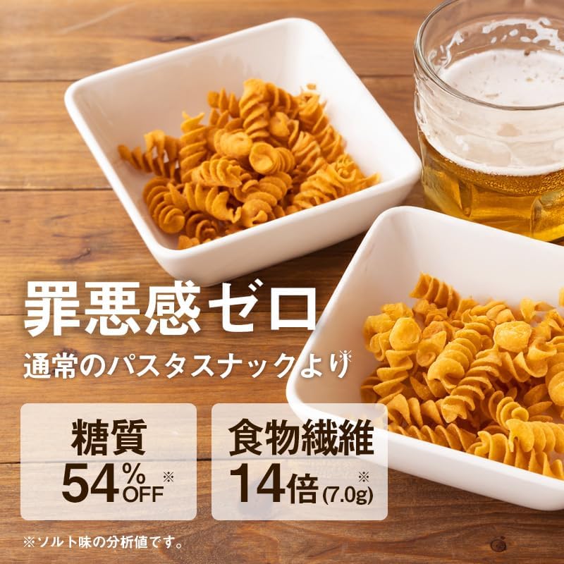 Low-Carb, Sugar-Free Pasta Snack High in Dietary Fiber Low-Calorie Snacks Treats Sanshu Sohonpo Sanshu Seika (Salt Flavor 6-Pack)