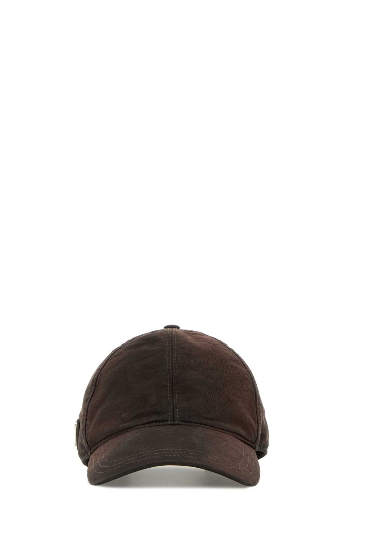 Prada プラダ ブラウン コットン ベースボール キャップ - Image 4
