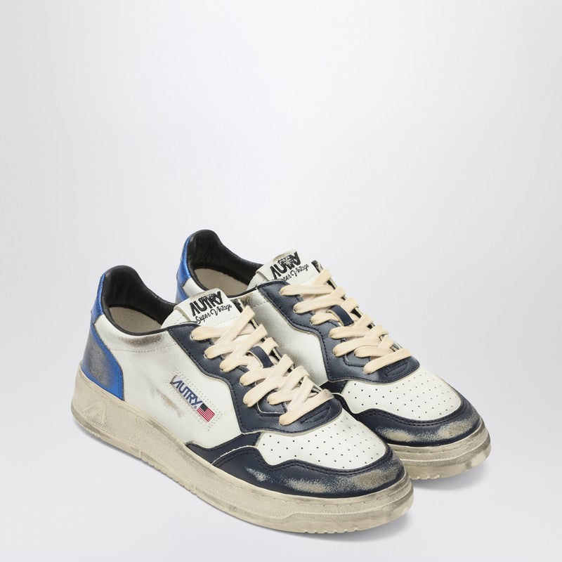 Autry Autry White/Black/Blue Medalist Low Super Vintageスニーカー - Image 4
