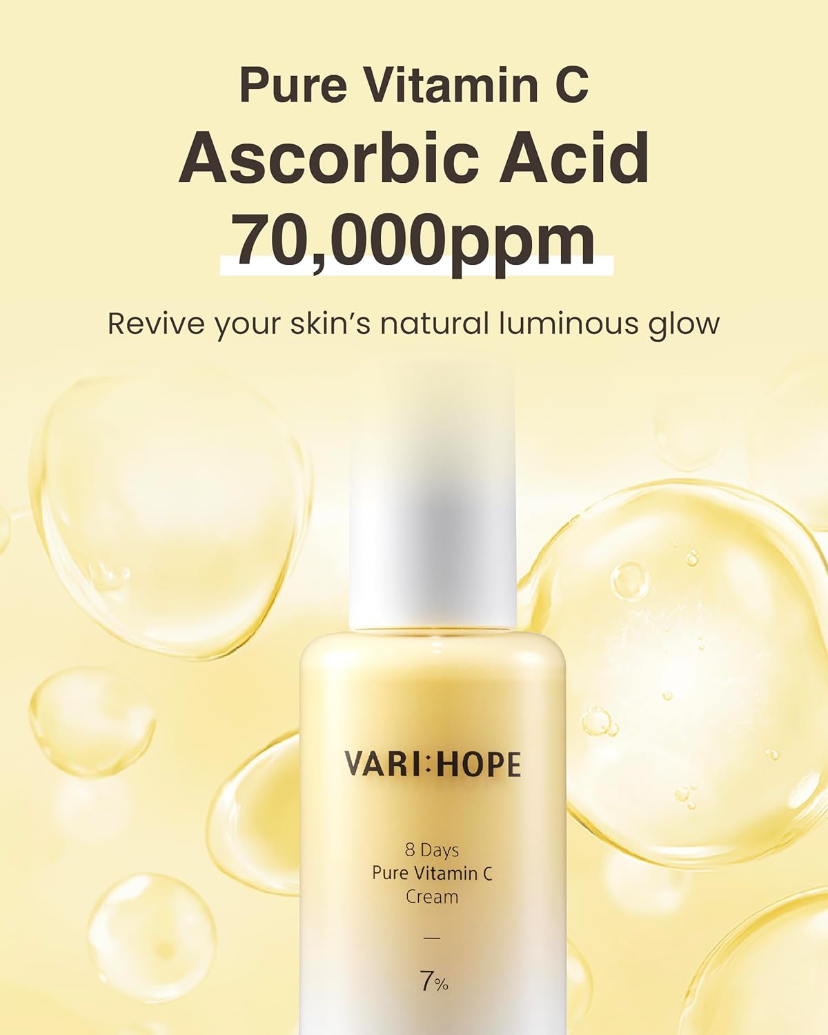 VARIHOPE 8 Days Pure Vitamin C Cream 1.7 fl oz (50 ml) / 8 Days Pure Vitamin C Cream 1.7 fl oz (50 ml)