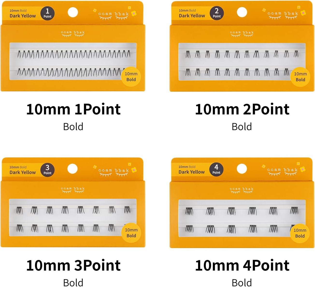 CCAMBBAK Kampak Bold Partial False Eyelash Eyelash Extensions Semi-Permanent Idle Type 0.4 - 0.5 inches (10 - 12 mm) Eyelash Self False Eyelashes, Natural, Popular, DIY False Eyelashes (0.4 inch (10