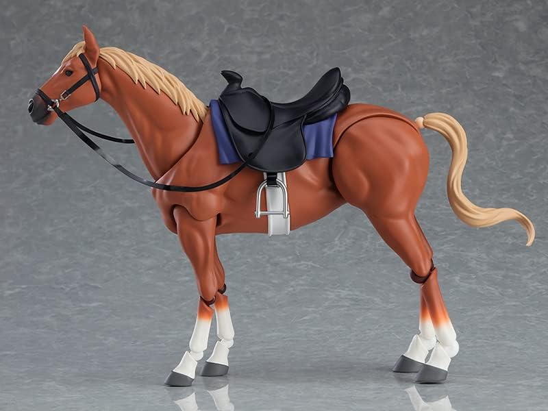 figma Horse Ver.2 Chestnut Hair Non-Scale Plastic Pre-Painted Action Figure