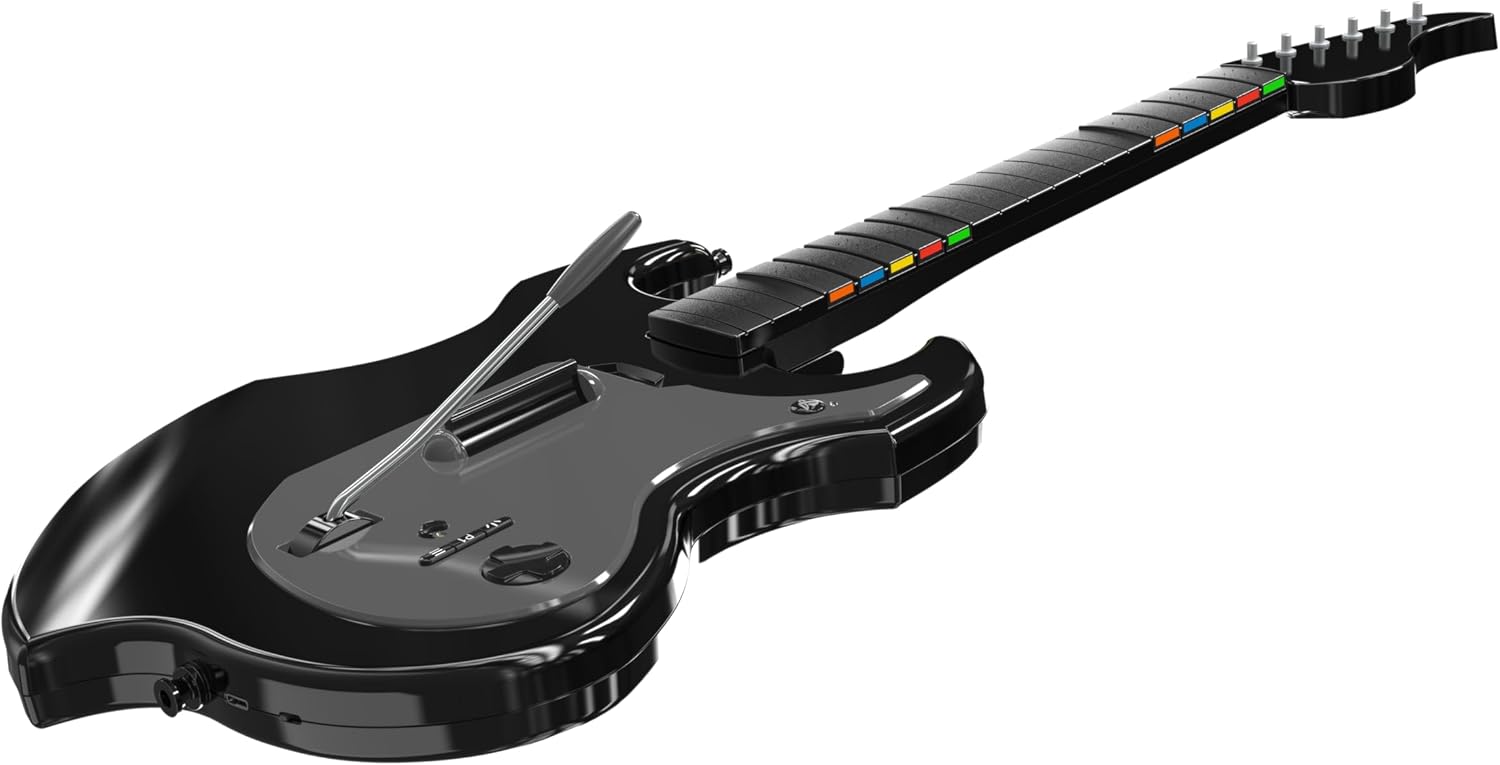【SONY公式ライセンス商品】PDP RiffMaster ワイヤレスギターコントローラー Fortnite Festival/Rock Band 4対応 折りたたみ式 PS5/PS4 超低遅延＆36時間プレイ可能【国内正規品】