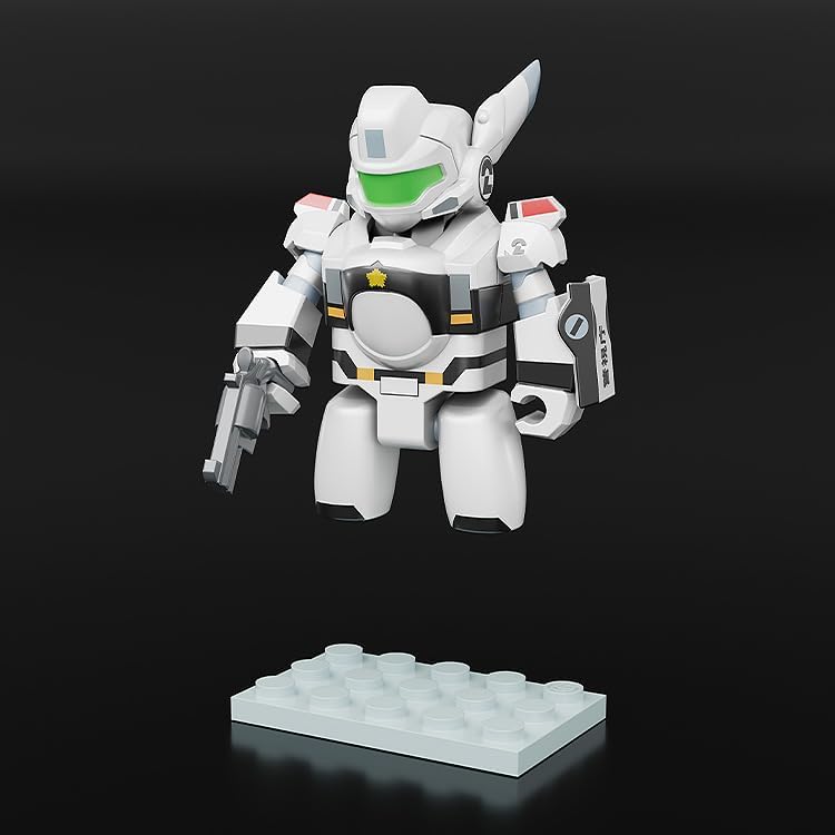 Good Smile Company Mobile Police Patlabor Brickroid AV-98 Ingram No. 2 Plastic, Pre-painted Action Figure, Non-scale, Exclusive Base Included, Total Height Approx. 2.0 inches (50 mm)