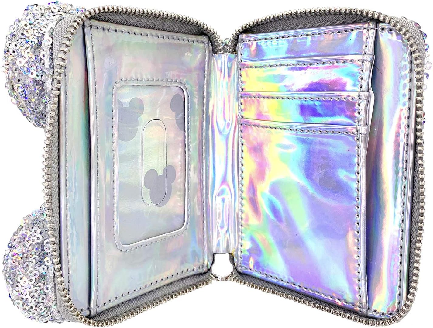 Loungefly X LASR - Cartera exclusiva de Minnie con lentejuelas holográficas de Disney