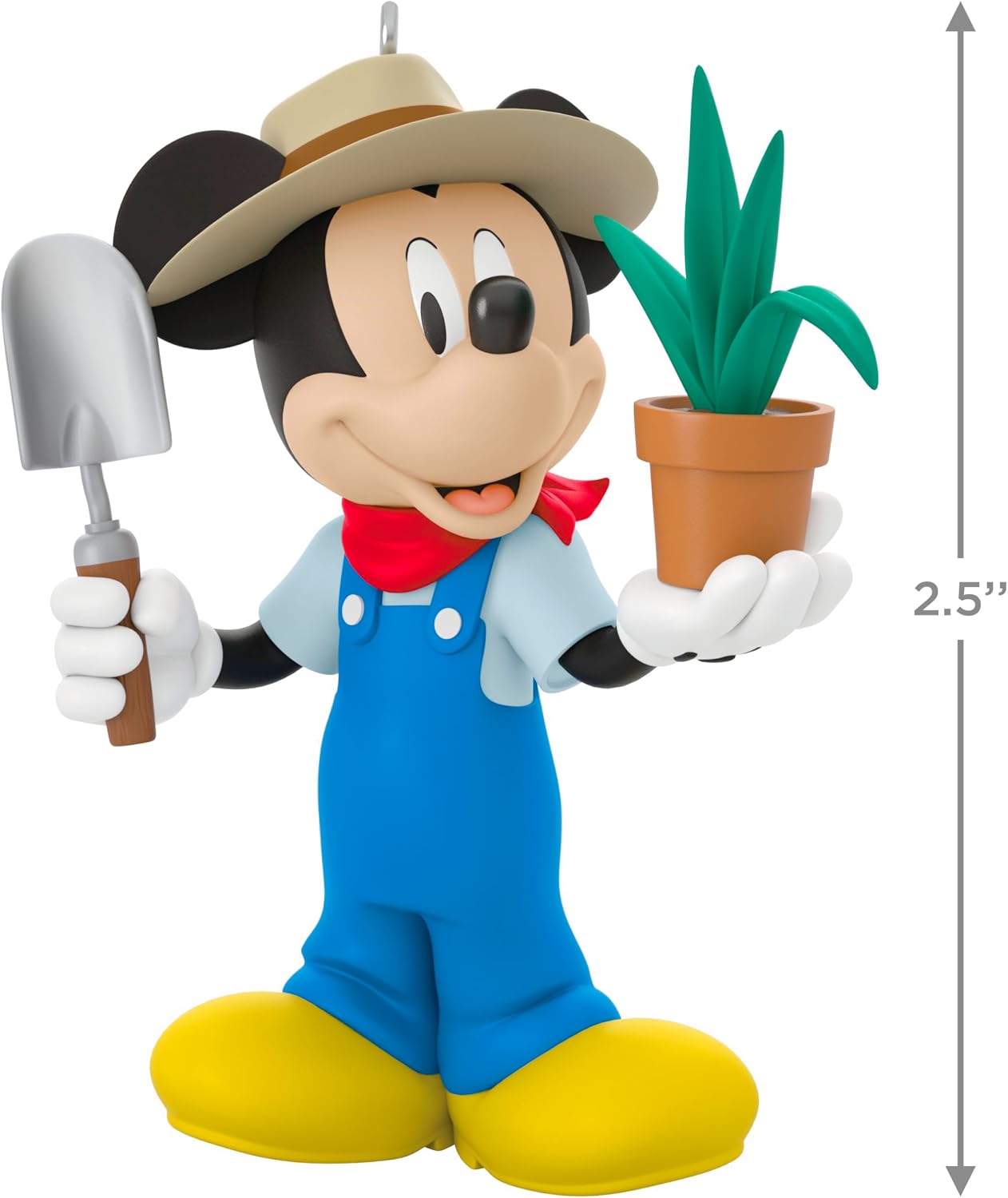 Adorno de Navidad colgante Hallmark Keepsake 2025, ¡Todo sobre Mickey de Disney! Jardinero Mickey, Regalos para fanáticos de Disney