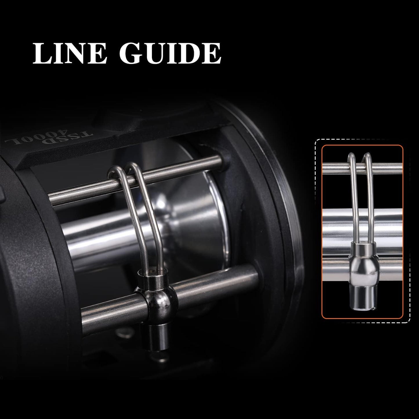 Sougayilang Trolling Reel Level Wind Fishing Reel Salmon-3000 Right Hand Conventional Reel