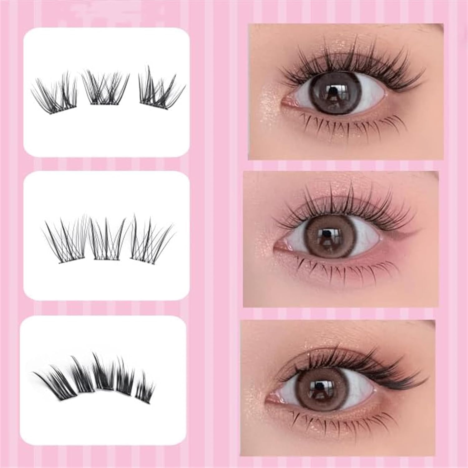 Dorolab Glue Free Eyelashes, Dorolab Eyelashes, Dorolab False Eyelashes, Dorolab, Dorolab Iashes Self Adhesive, Magnetic Lashes with Clamp,Dorolab Self Adhesive Eyelashes No Glue Needed