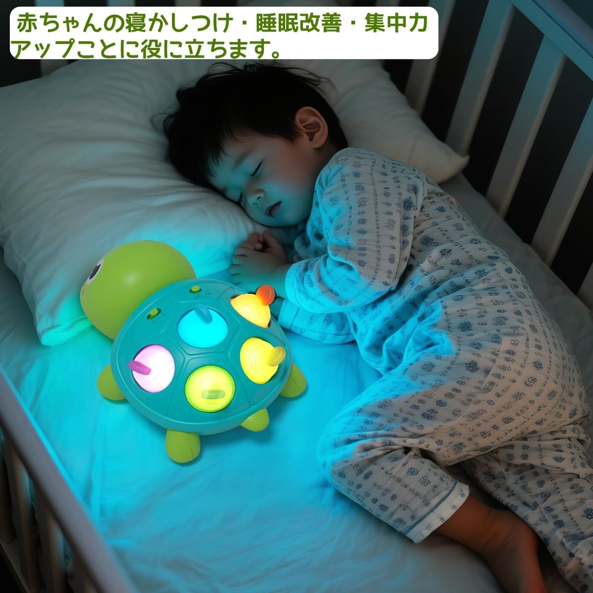 Crawling Turtle, Baby Toy, 0 Years Old, 1 Year Old, Educational Toy, Music Light, Equipped with Obstacle Avoidance Sensor, Moving Toy, 15 Music Songs and 4 Types of White Noise, Early