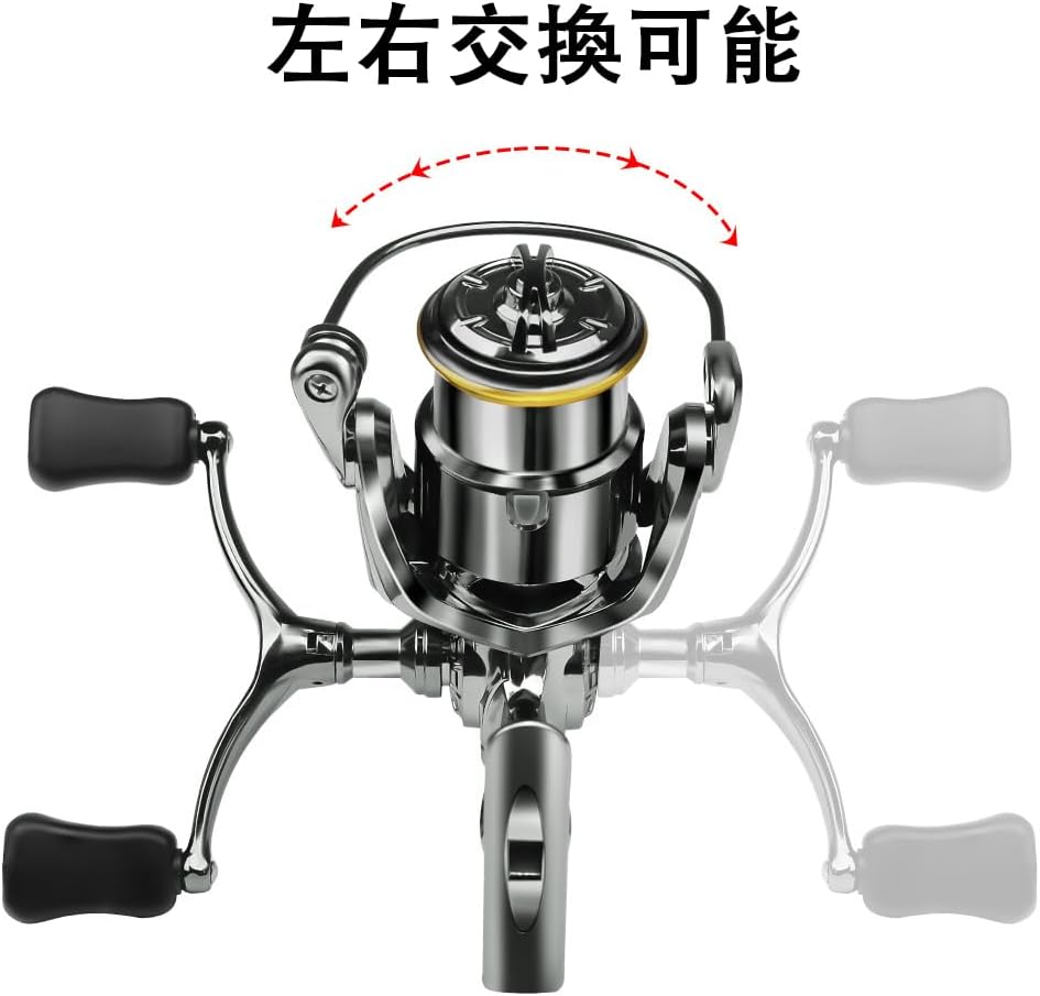 Spinning Reel, Left/Right Interchangeable Handle, Lightweight, Far-To-Toss, Fishing Freshwater Fishing, Saltwater Fishing, Aging Reel, HES1500, HES2500, HES3500, Surf Sea Bass, Sakuramas,