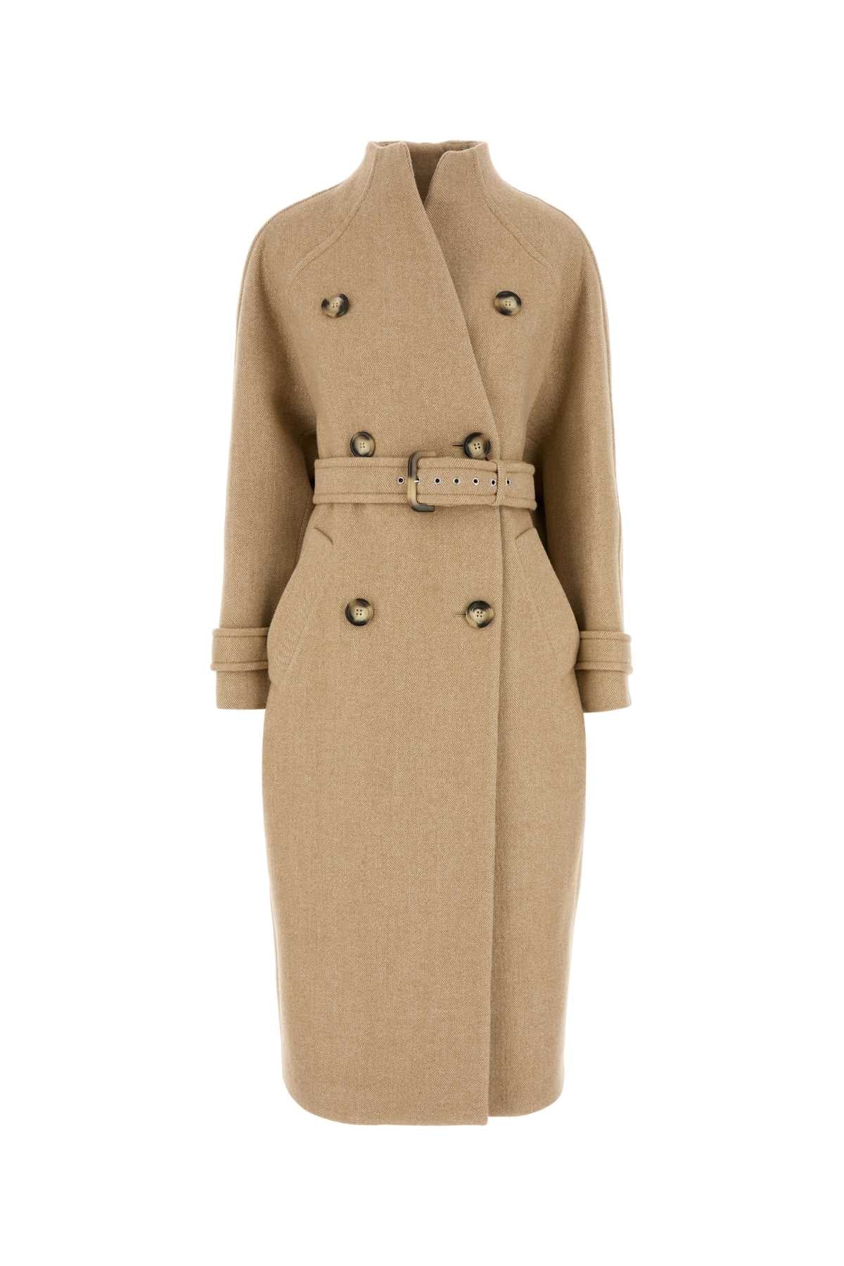 Sportmax SportMax Beige Wool Blend Adatti Coat - Image 4