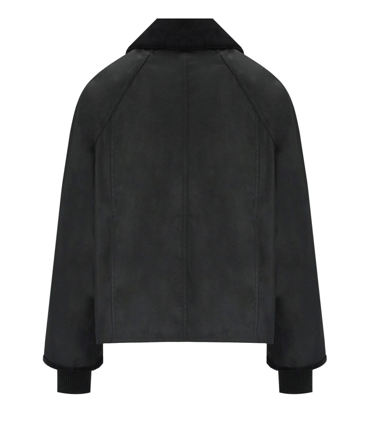 Barbour Beadnell Wax Black Cropped Jacket - Image 4