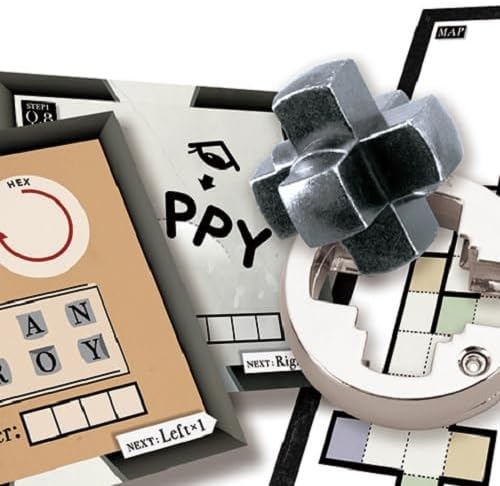 HANAYAMA Hanayama Puzzle HEX and Riddle Collaboration Hanayama Puzzle HEX and Riddle Exit Suitable for ages 12 and up, Players: 1-4