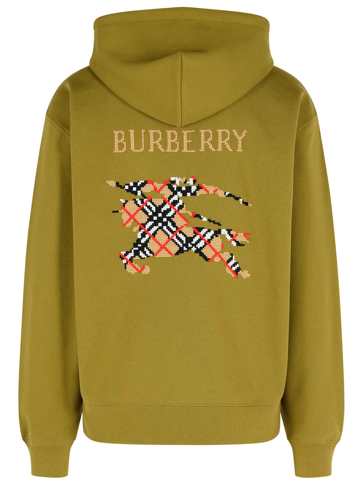 Burberry バーバリー 'ロリーCK'グリーンコットンスウェットシャツ - Image 4