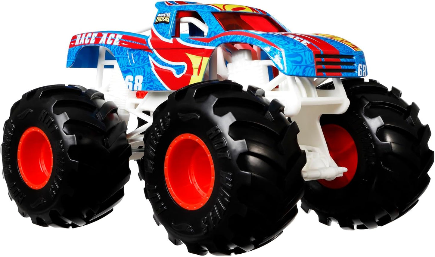 Hot Wheels Big Size Monster Truck Race Ace Mini Car 1:24 Toy Vehicle, Ages 3 and Up GTJ37