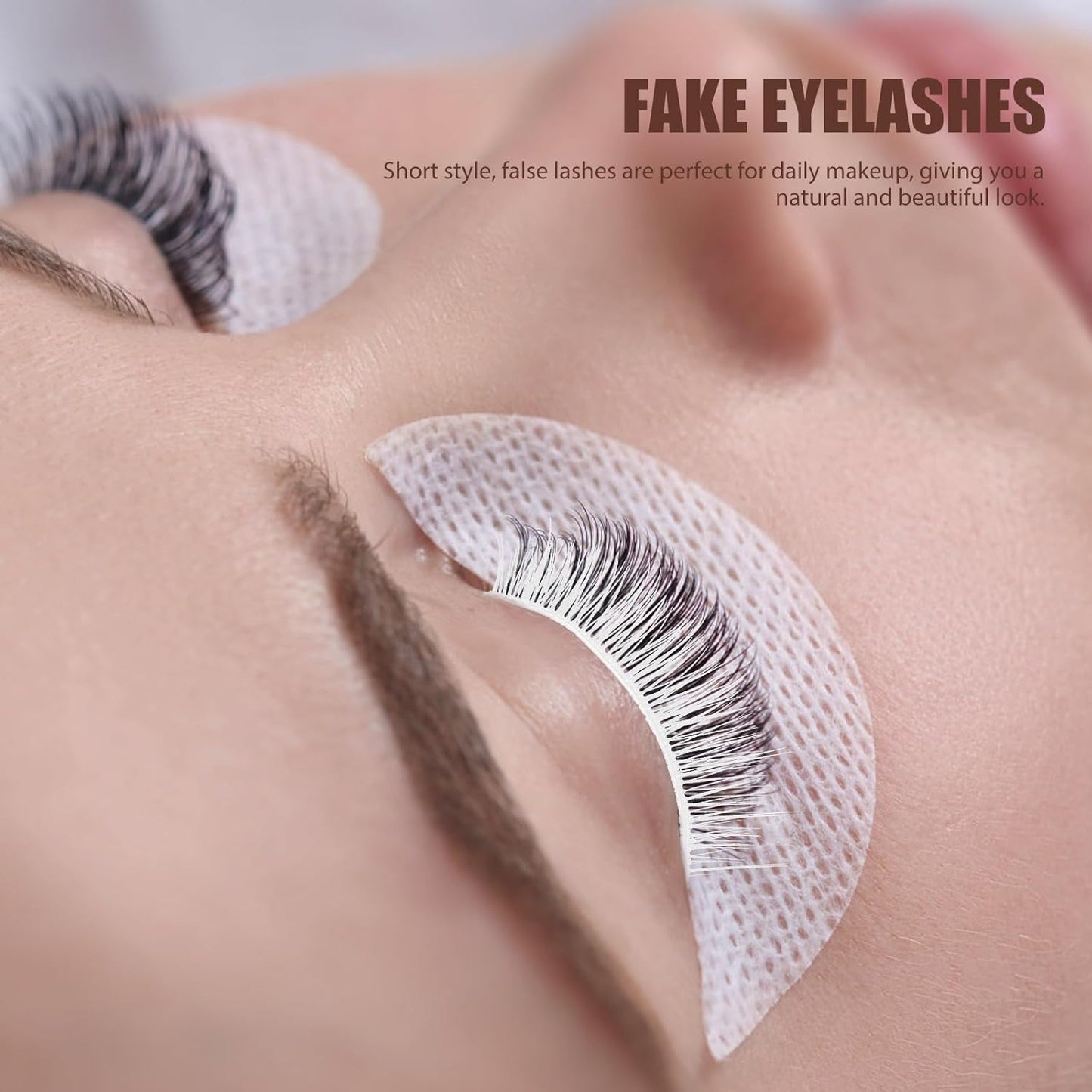 FOMIYES 3 Pairs False Eyelashes, Top Eyelashes, White, Natural Fiber, Actress Eyelashes, Soft, Cosplay Makeup, Home DIY Makeup, Long Lasting, COSPLAY Fancy Dress Ball, Costume Anime, Lifestyle Makeup,