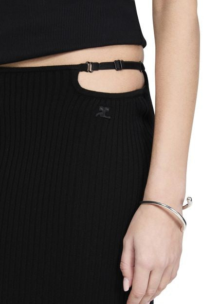 COURREGES ループ リブニット スカート - Image 4