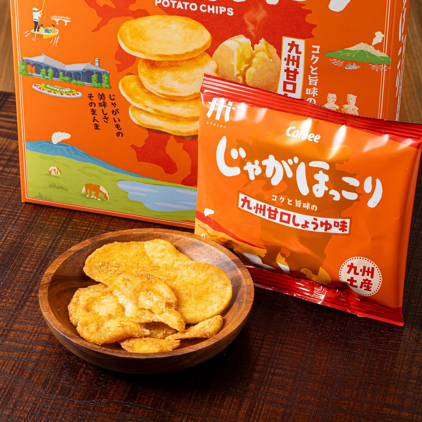 Daiho Bussan Potato Hokkori Kyushu Sweet Soy Sauce Flavor 8 Bags