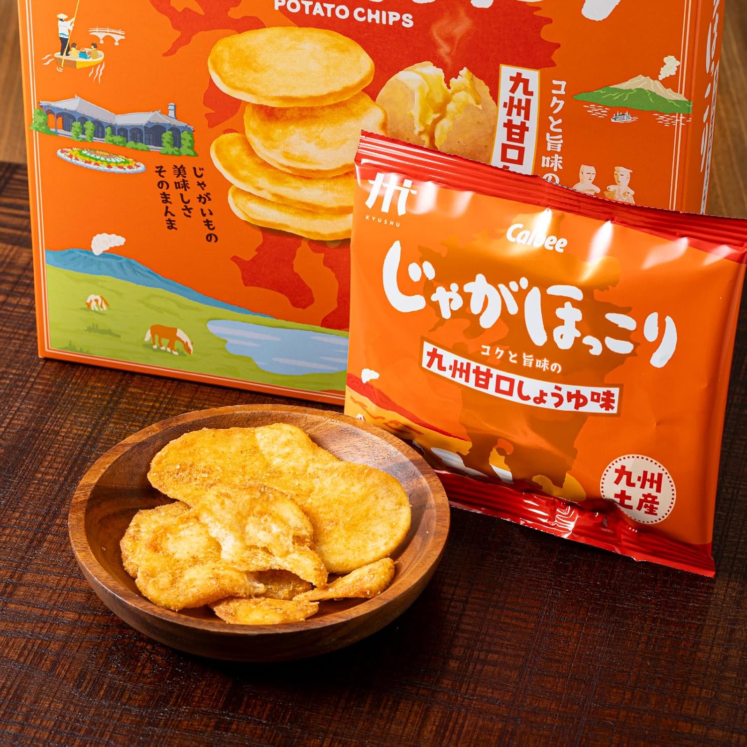 Daiho Bussan Potato Hokkori Kyushu Sweet Soy Sauce Flavor 8 Bags
